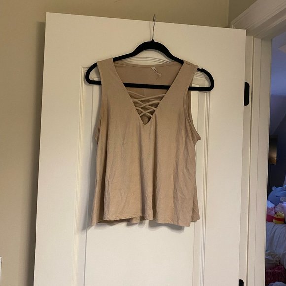 Suede Criss-Cross Top - Picture 2 of 3